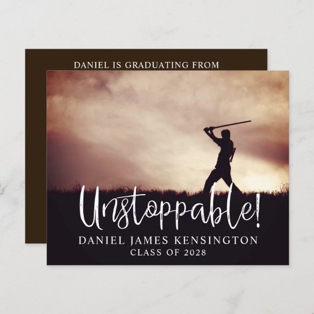 Foto de Graduação Moderna de Orçamento (Frente/Verso)