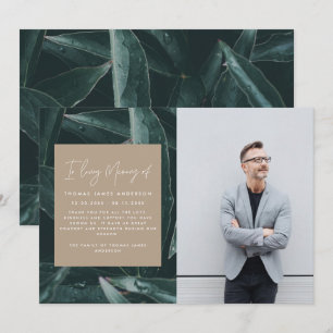 Foto de lembrança de luto elegante moderna