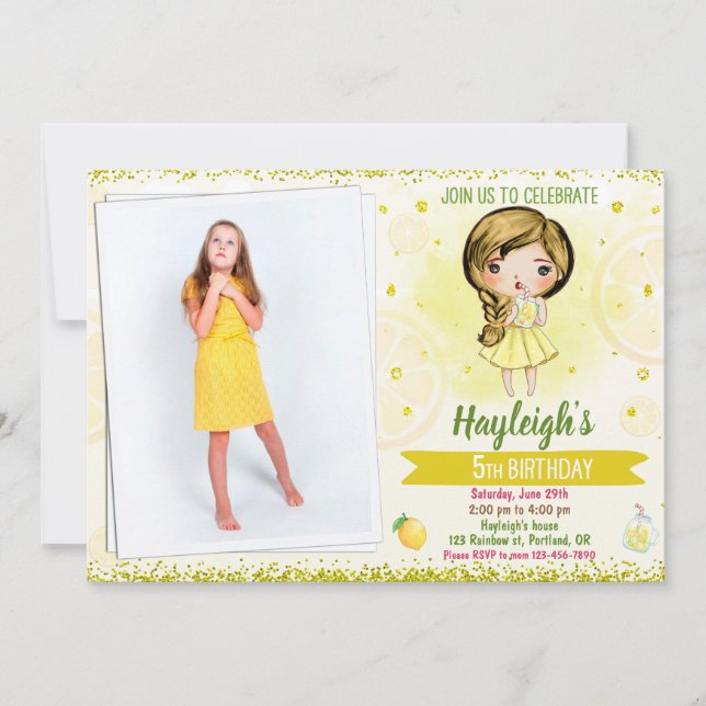 Foto de Lemon convite Citrus aniversation Lemonade (Frente)