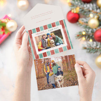 Foto de Listras de Natal em Aquarela Festiva