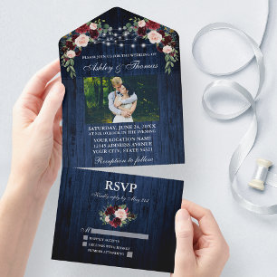 Foto De Luzes Azuis Florais De Casamento Russo