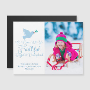 Foto de Natal alegre Magneta Azul Religiosa