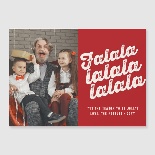 Foto de Natal Clássica de Diversão do Script Frio  (Frente)