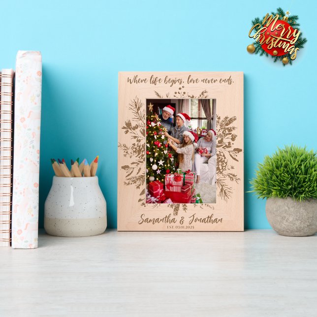 Foto de Natal da Família de Nomes Personalizados E (Criador carregado)