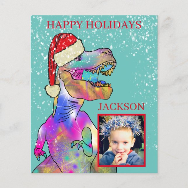Foto de Natal das Crianças Dinossauros (Frente)