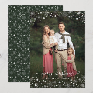 Foto de Natal do Green Winter Snowflakes