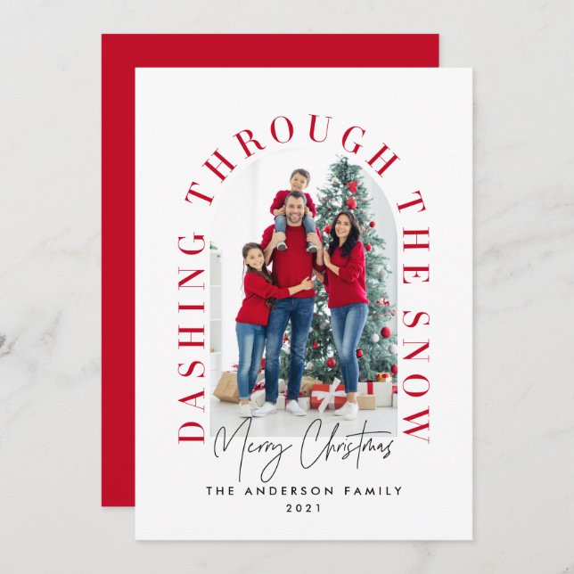 Foto de Natal do moderno Tipografia Arco 1 (Frente/Verso)