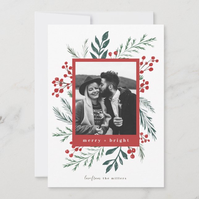 Foto de Natal Elegante dos Botânicos de inverno (Frente)