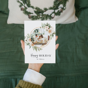 Foto de Natal & Floral Wreath  Feriado Feliz