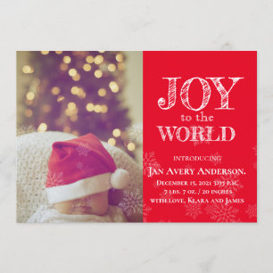 Foto de Natal Joy para o anúncio do bebê mundial