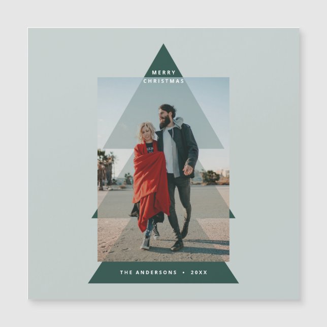 Foto de Natal mínima para gráfico moderno (Frente)