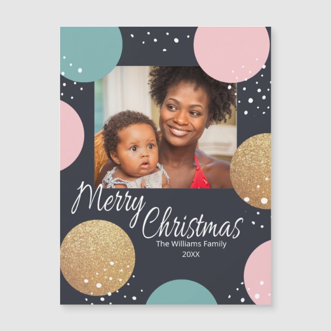 Foto de Natal Moderno para Pontos Festivos (Frente)