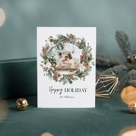 Foto de Natal & Pine Green Wreath |Feriado Feliz