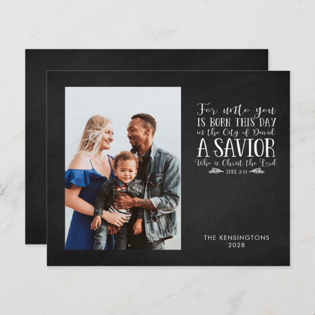 Foto de Natal Verso do Orçamento (Frente/Verso)