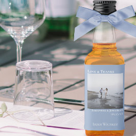 Foto de Obrigados e amor de casamento azul simples