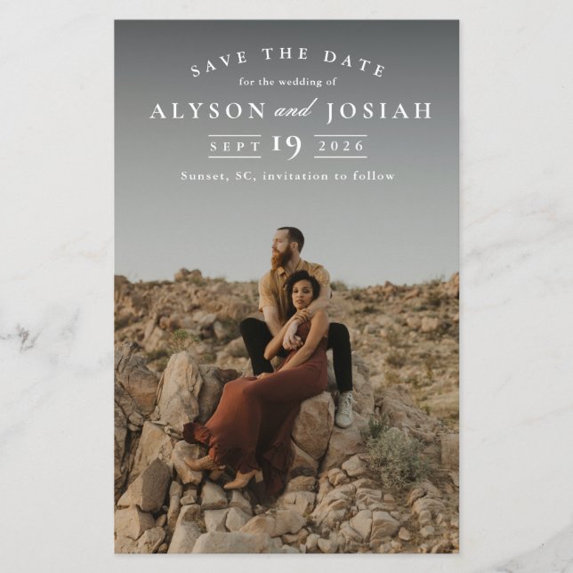 Foto de Orçamento Clássico Casamento Salva a Data (Frente)