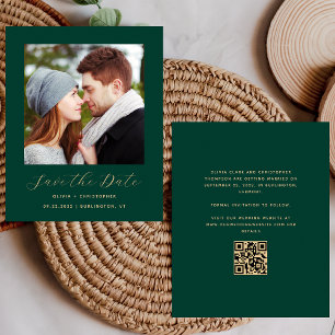 Foto de Orçamento Emerald Green QR Dourado Salvar