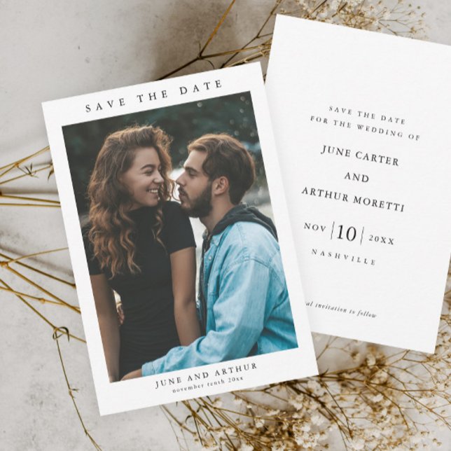 Foto de Orçamento Simples Casamento Salve a Data (Simple typographic budget photo wedding save the date.)