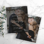 Foto de orçamento sobrepõe convite para casamento<br><div class="desc">Elegante e simples barato de orçamento escuro personalizado foto transparente da camada preta convite para casamento modelo com um clássico roteiro de caligrafia na moda. Fácil de personalizar com seus detalhes e foto! O convite é adequado para casamentos formais modernos. Por favor, note que a cor de fundo pode ser...</div>