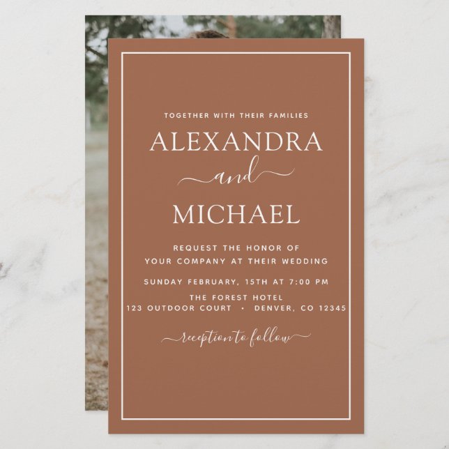 Foto de Orçamento Terracotta Boho Simples (Frente/Verso)