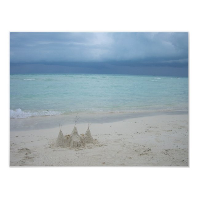 Foto de Paisagem de Praia de Stormy Sandcastle (Frente)