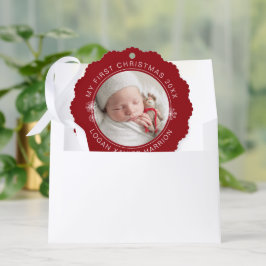 Foto de Recordação do Primeiro Natal do Bebê