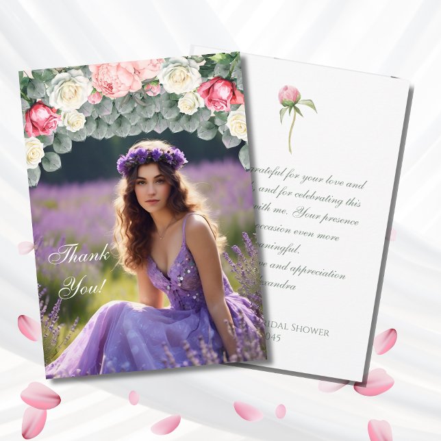 Foto de Rosas Rosa Cartão de Agradecimento Chá de  (Criador carregado)