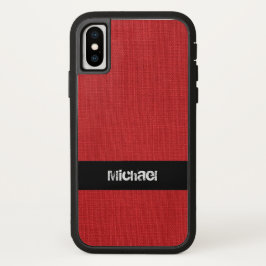 Foto de Textura de Linen Vermelho com Nome Persona