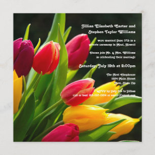 Foto de Tulipas Coloridas - Anúncio de Casamento 5
