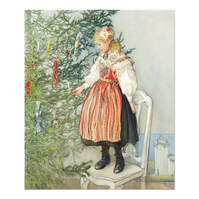 Foto Decoração da Árvore de Natal - Carl Larsson (Frente)