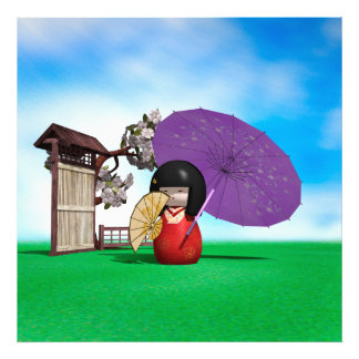 Foto Decoração de Berçário com Boneca Kokeshi Japonesa