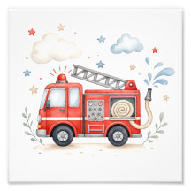 Decoração de Berçário de Caminhão de Bombeiros