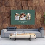 Foto Decoração de presente de casamento multicamada em<br><div class="desc">Melhor juntos,  casal de casamento com fotos múltiplas e anúncio de entrega para casa,  poster de decoração. Moto verde moderno e elegante.</div>