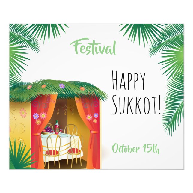 Foto Decoração Sukkah Lulav & Etrog do Festival Sukkot (Frente)
