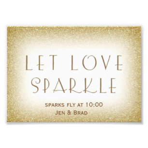 Foto Deixe a faísca do amor - sparkler do ouro para