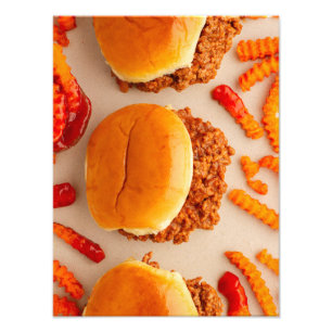 Foto Delicioso Sloppy Joe e Batatas Fritas