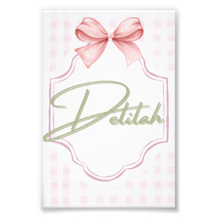 Foto Delilah Baby Nursery Gingham Personalizado
