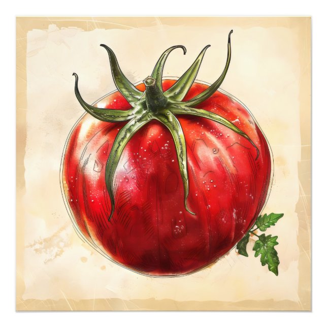 Foto Desenho Antigo de Tomate (Frente)