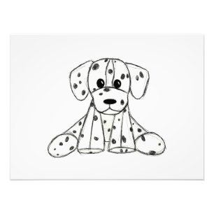 Foto Desenho de cão de pelúcia Dalmaciano em forma de