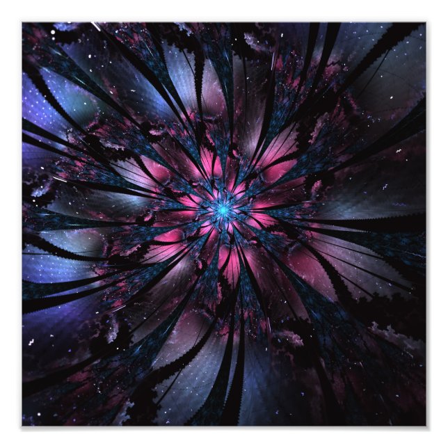 Foto Desenho de flor fractal abstrata. (Frente)
