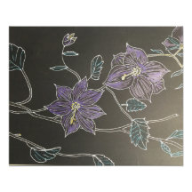 Desenho de Flores Lilás