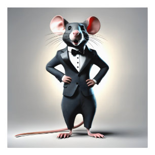 Foto desenho do rato engraçado