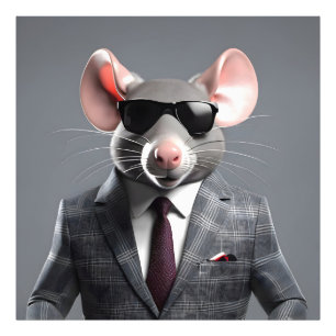 Foto desenho do rato engraçado