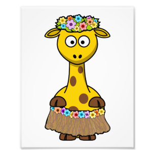 Foto Desenhos animados do girafa do dançarino de Hula