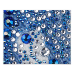 Foto Design azul do teste padrão de Jean dos diamantes