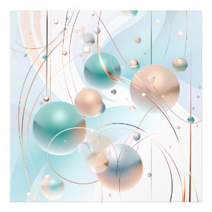 Foto design de abstrato pastel com círculos e linhas