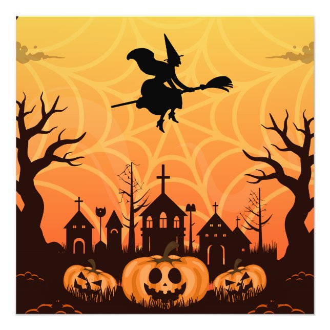 Foto Design de Dia das Bruxas Negro Spooky - Mínimo Mod (Frente)