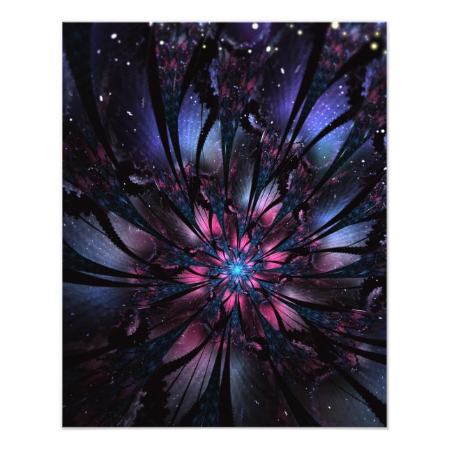 Foto design de flor fractal abstrato. (Frente)