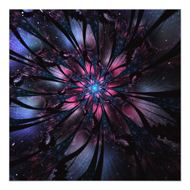 Foto design de flor fractal abstrato. (Frente)