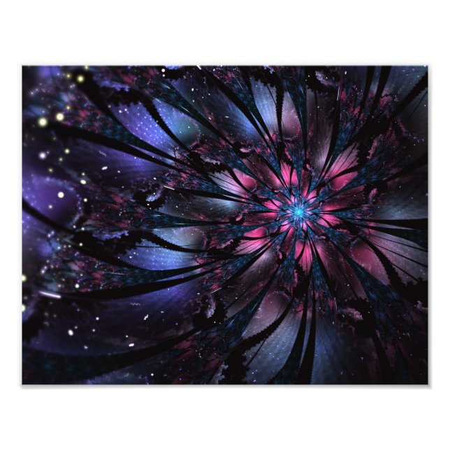 Foto design de flor fractal abstrato. (Frente)